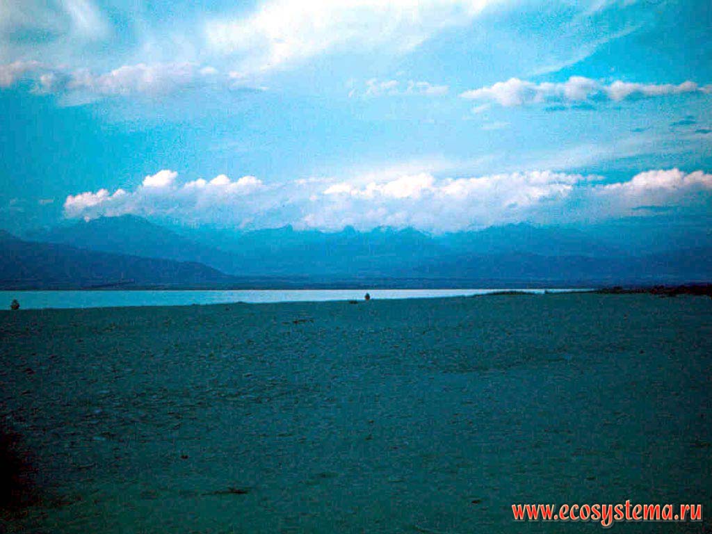 Issyk Kul Lake. View to the Central Tien-Shan.