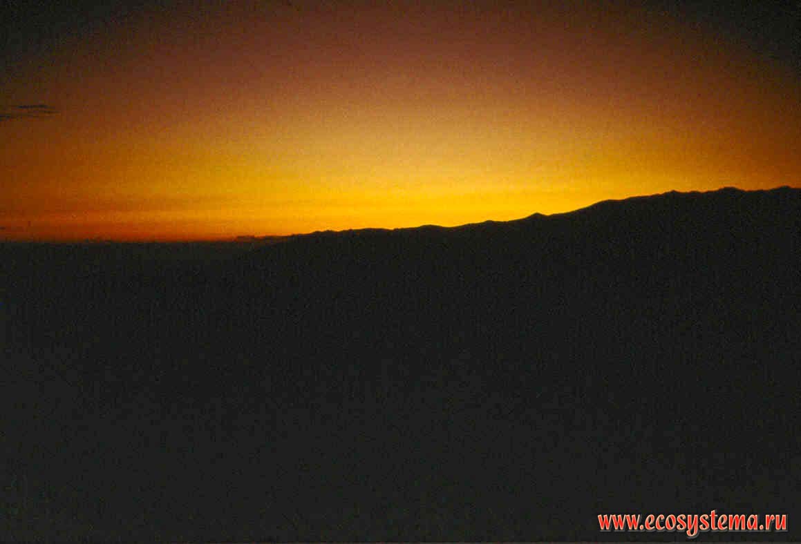 Sunset at the Main Caucasus Ridge.