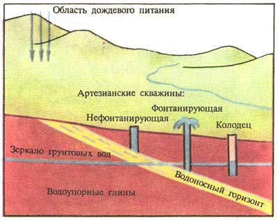 Схема Предкавказского артезианского бассейна