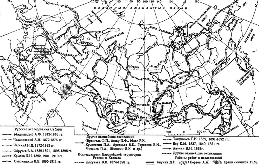 Важнейшие географические исследования в XIX — начале XX вв